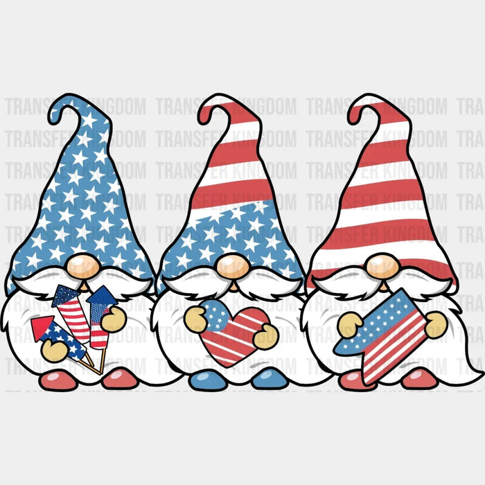 American Patriotic Gnomes DTF Transfer