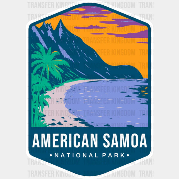 American Samoa National Park Colorful Design - National Parks DTF Transfer