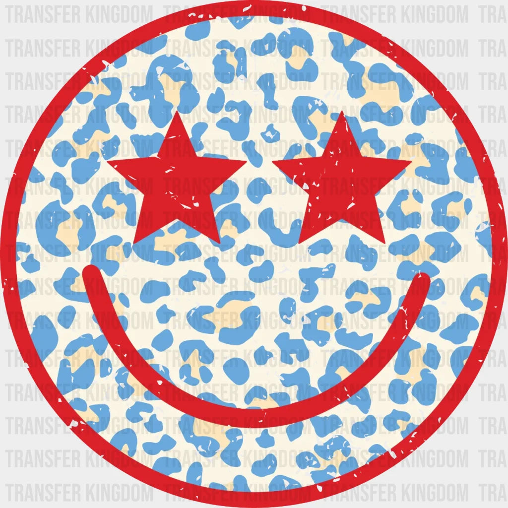 American Smiley Face Dtf Transfer