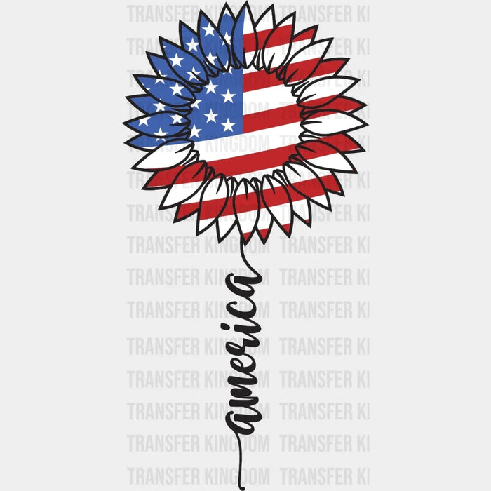 American Sunflower - 4th Of July DTF Transfer