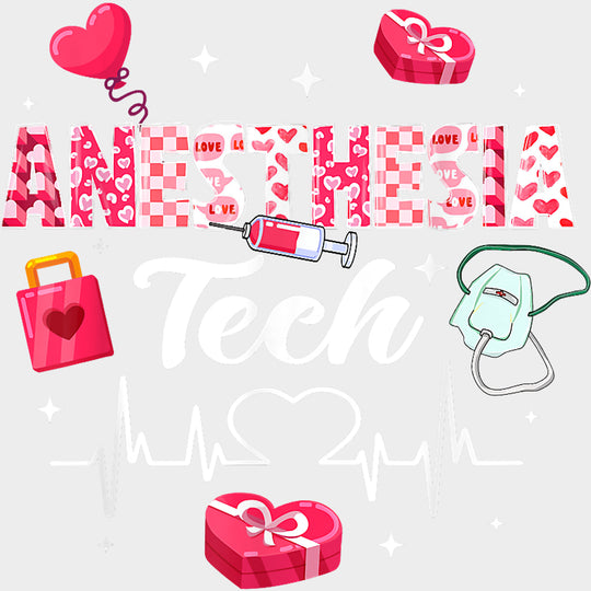 Anesthesia Tech - CRNA Nurse DTF Transfers Adult Unisex - S & M (10’’) / Light Color Design (See Imaging)