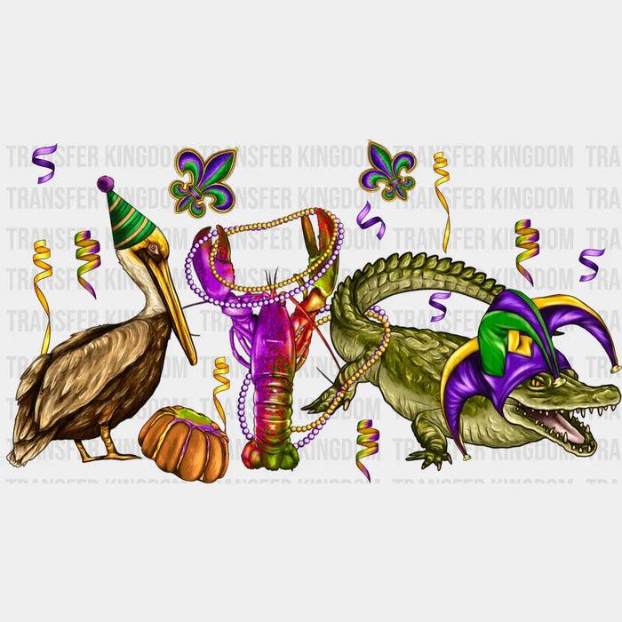 Animals Mardi Gras Design- Mardi Gras DTF heat transfer