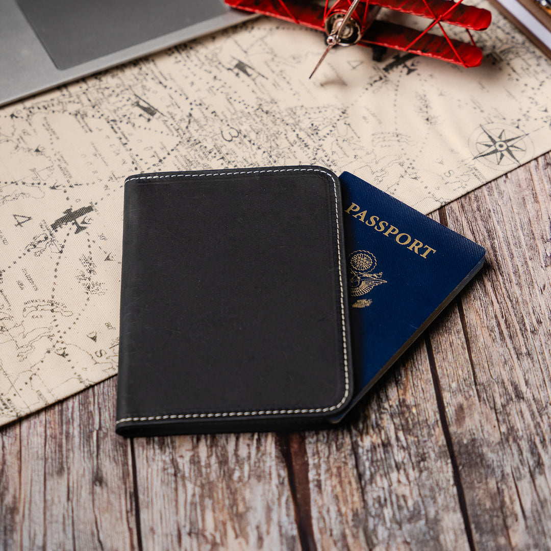 Faux Leather Passport Holder – Travel Wallet & Document Organizer