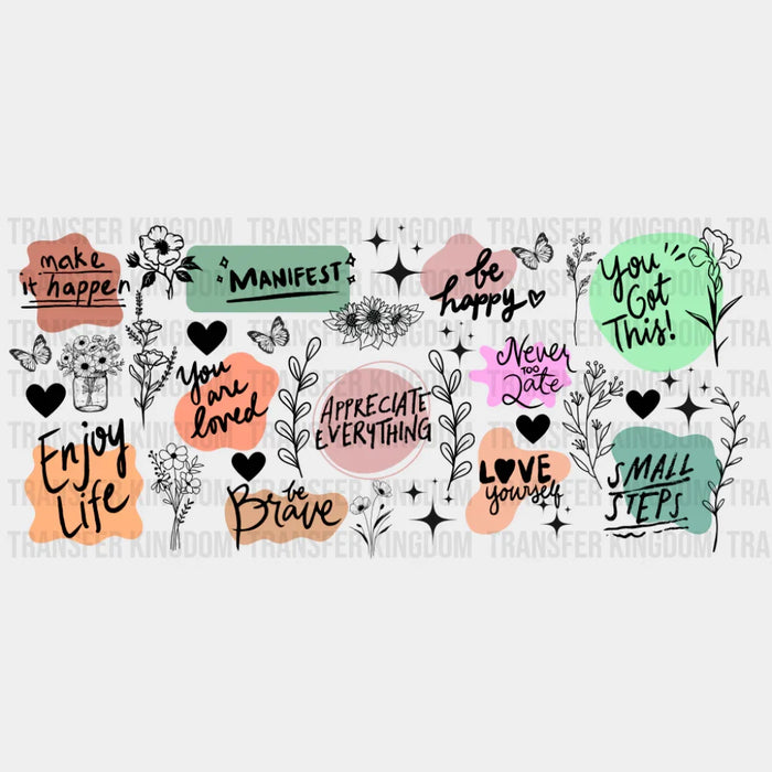 Appreciate Everything - Mental Health Cup Wrap UV Sticker Permanent UV DTF Decal