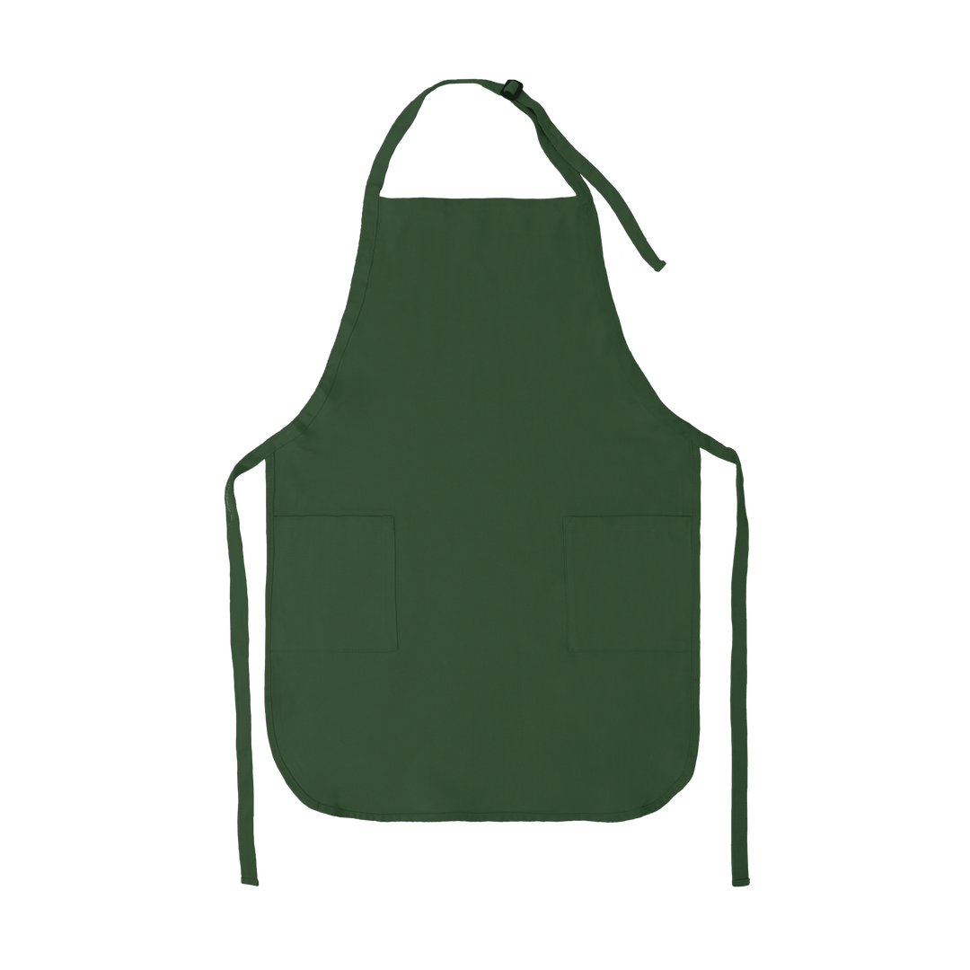 Apron with Patch Pockets Adjustable Neck Strap With Buckle