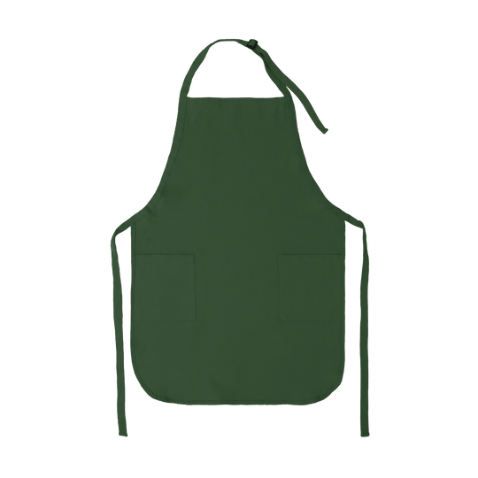 Apron with Patch Pockets Adjustable Neck Strap With Buckle