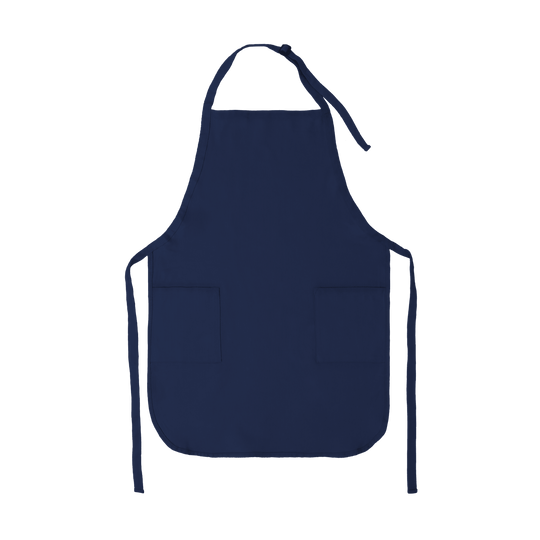 Apron with Patch Pockets Adjustable Neck Strap With Buckle