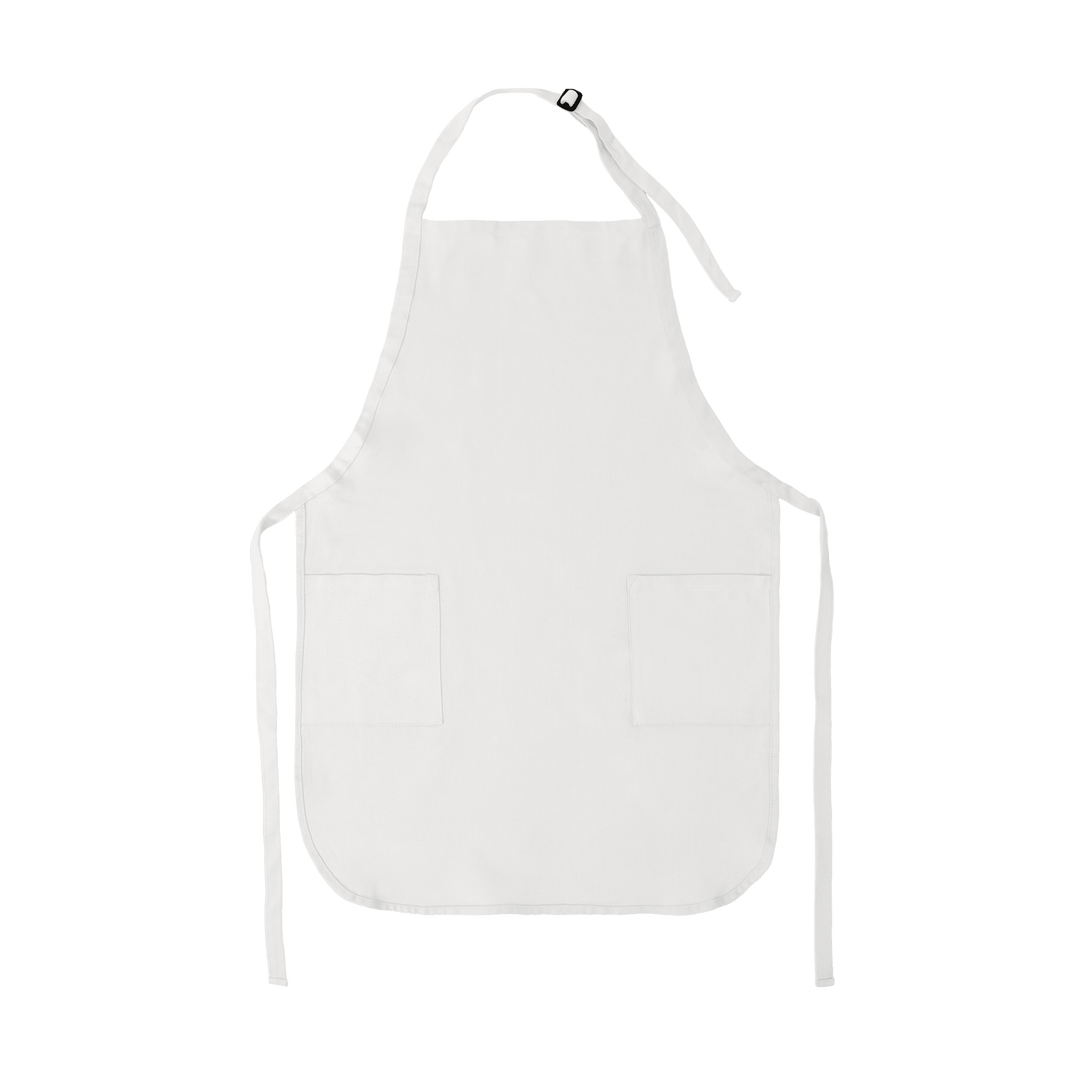 Apron with Patch Pockets Adjustable Neck Strap With Buckle