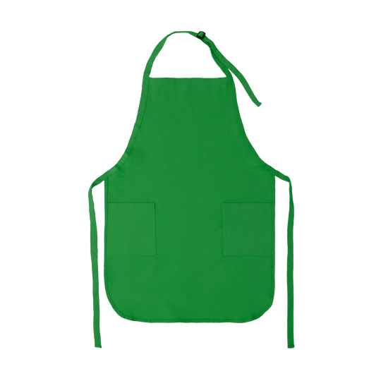 Apron with Patch Pockets Adjustable Neck Strap With Buckle