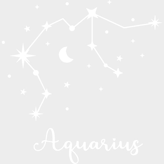 Aquarius Constellations - Zodiacs & Horoscopes DTF Transfers - Adult Unisex - S & M (10’’) / Light Color Design (See
