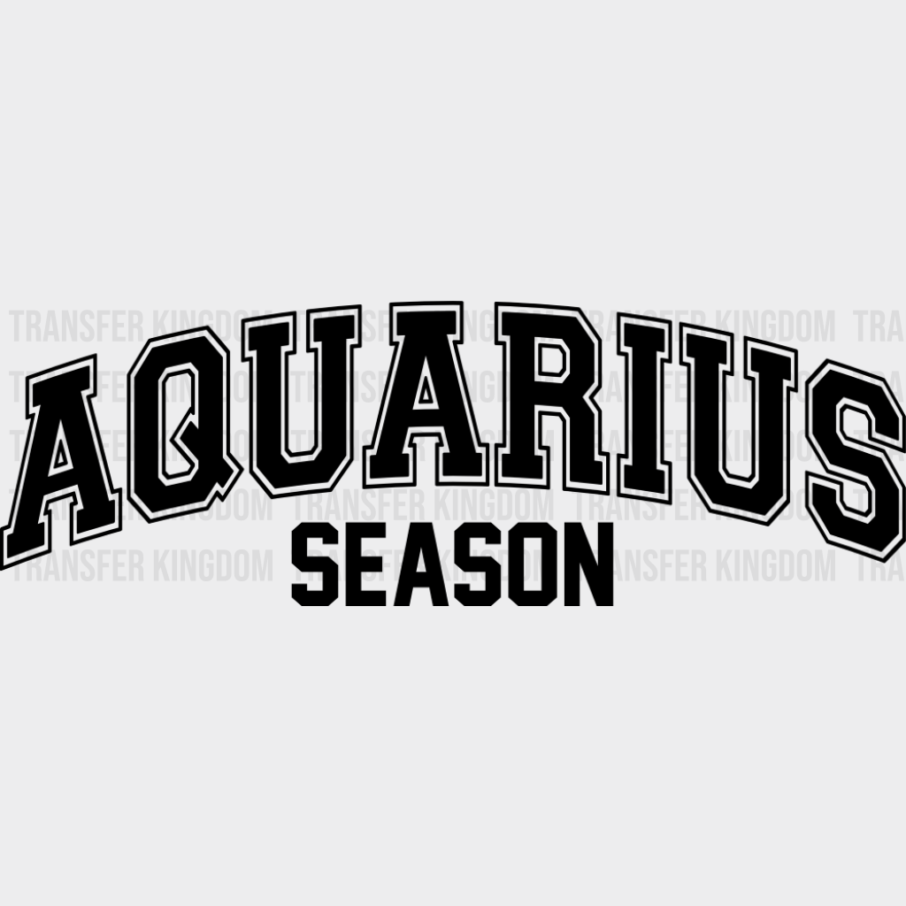 Aquarius Season Retro Design - Zodiacs And Horoscopes Dtf Transfer Unisex S & M (10’’) / Dark