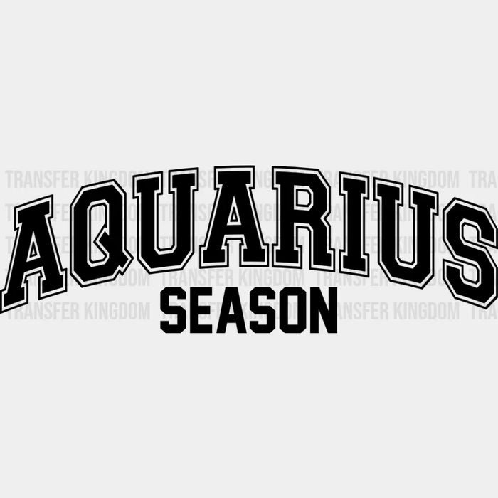 Aquarius Season Retro Design - Zodiacs And Horoscopes DTF Transfer