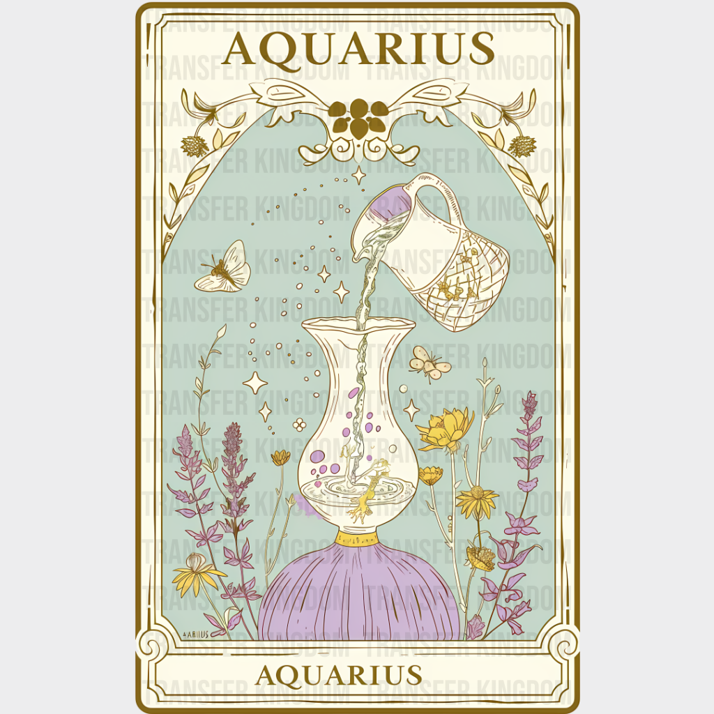 Aquarius Tarot Card - Zodiacs & Horoscopes Dtf Transfer