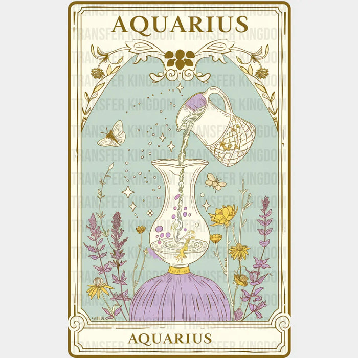 Aquarius Tarot Card - Zodiacs & Horoscopes DTF Transfer