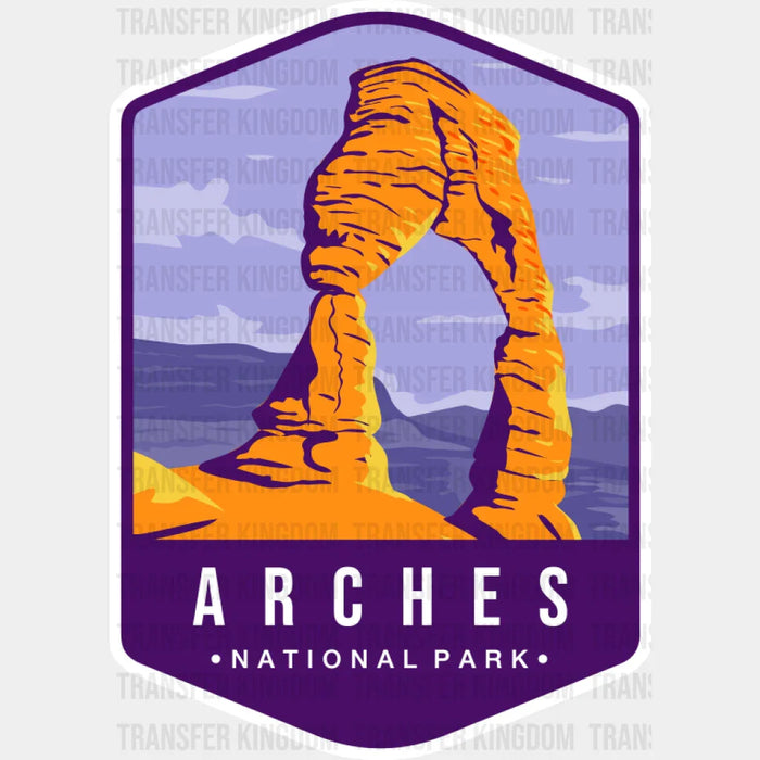 Arches National Park Colorful Design - National Parks DTF Transfer