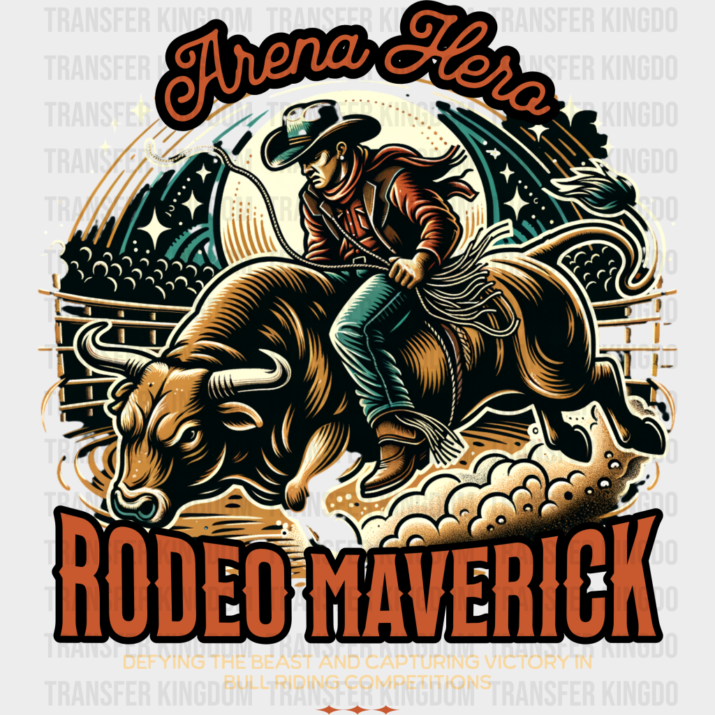 Arena Hero Rodeo Maverick Design - Dtf Transfers