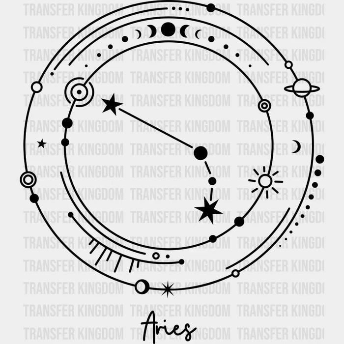 Aries Constellation Design - Zodiac DTF Transfer