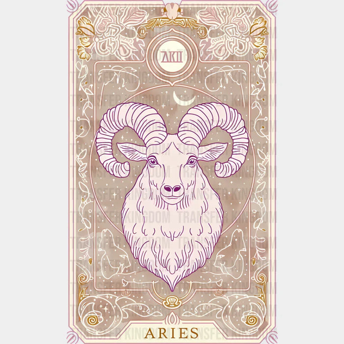 Aries Tarot Card - Zodiacs & Horoscopes DTF Transfer