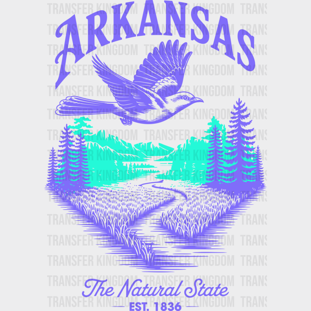 Arkansas The Natural State - States & Cities DTF Transfer