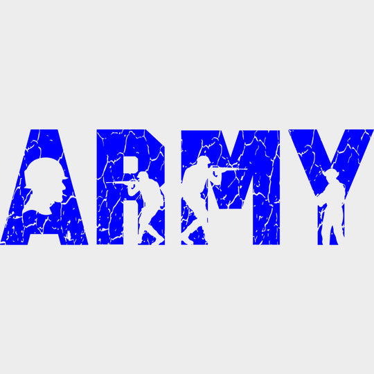 Army Blue & Green - Army DTF Transfers - Adult Unisex - S & M (10’’) / Blue Color Design (See Imaging)