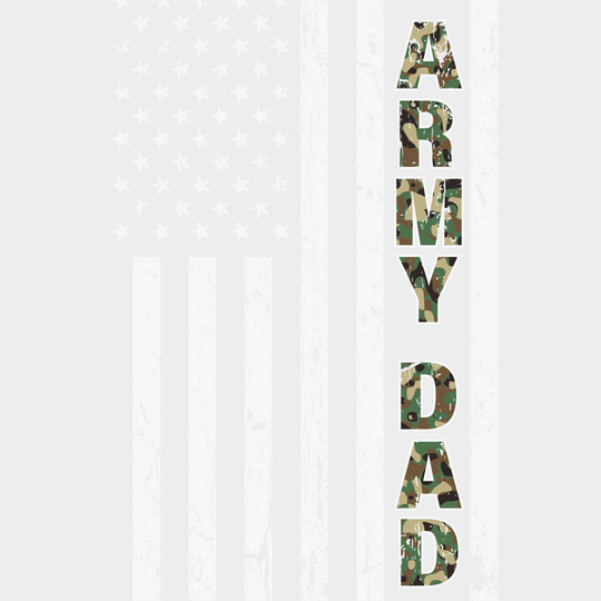 Army Dad American Flag Design - DTF heat transfer - Transfer Kingdom