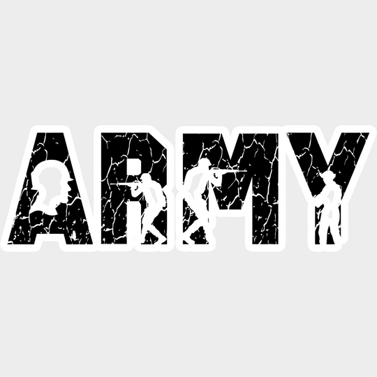 Army Dark Design - Dtf Transfer Unisex S & M (10’’) / Light Color See Imaging