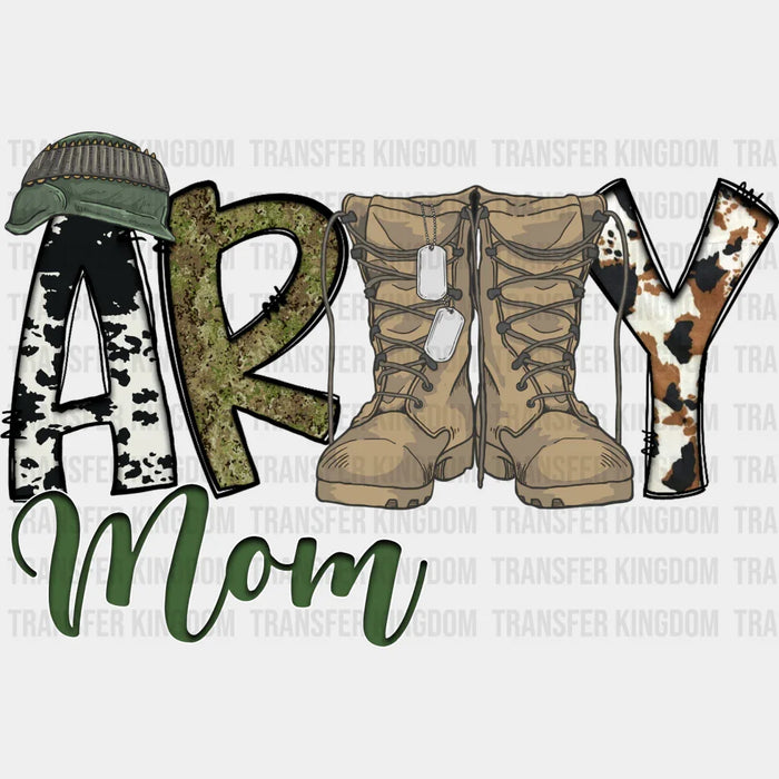 Army Mom Boots Design - Army DTF Transfer