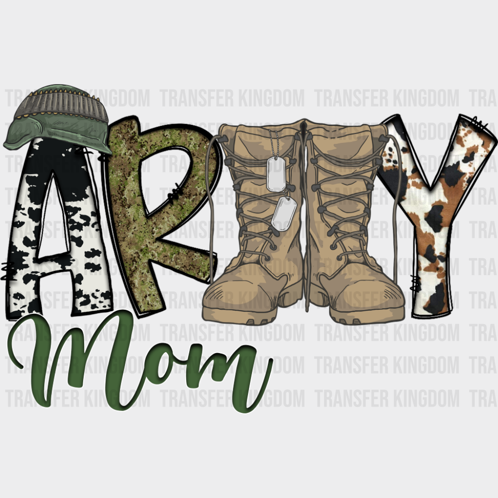 Army Mom Boots - Military DTF Transfer