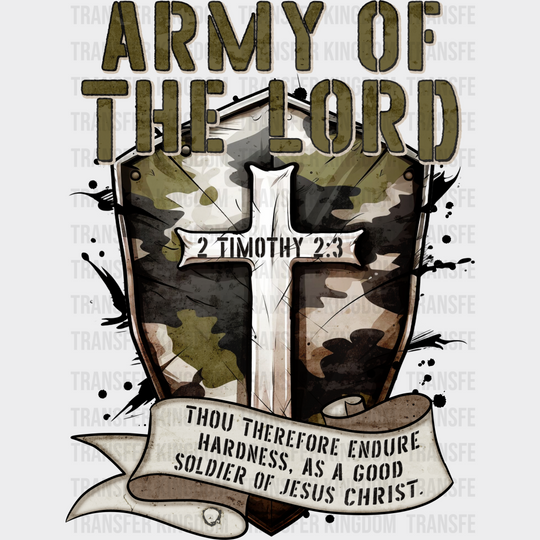 Army Of The Lord - Dtf Transfer Unisex S & M (10’’) / Dark Color Design See Imaging