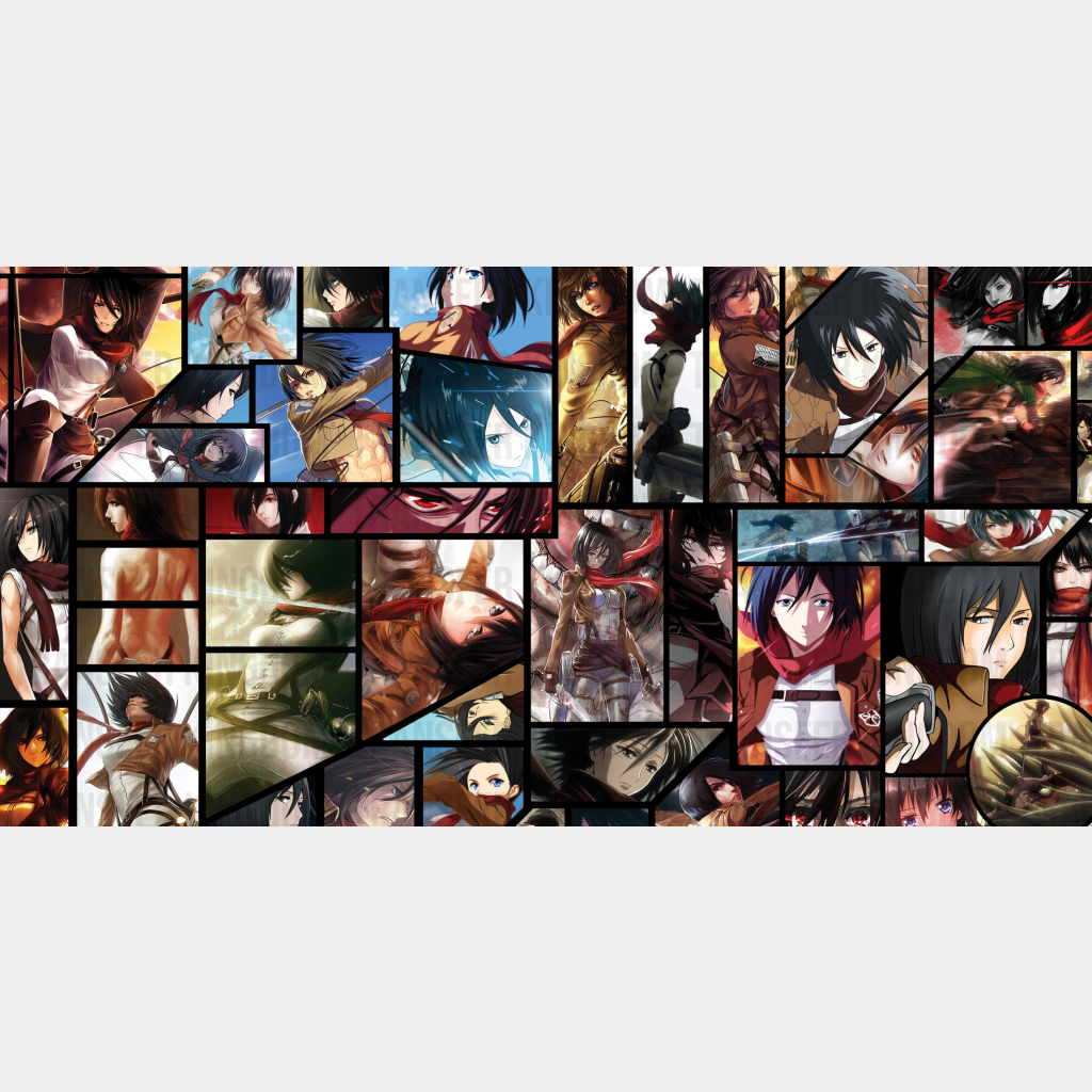 Attack On Titan Mikasa Ackerman Collage - Anime Cup Wrap Uv Sticker Permanent Dtf Decal