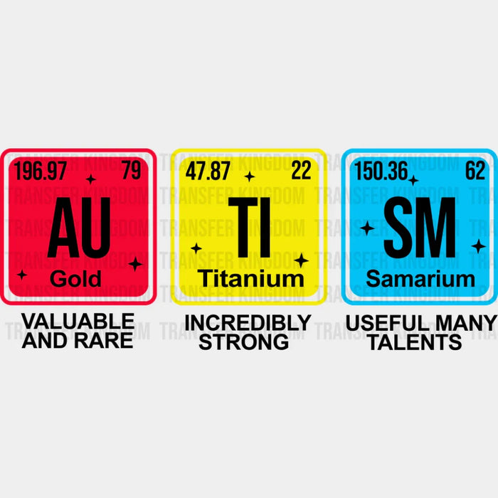 Au Ti Sm Elements - Autism Awareness DTF Transfer
