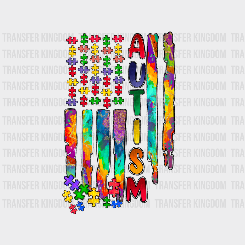 Autism Flag Design Unisex - S & M ( 10 )