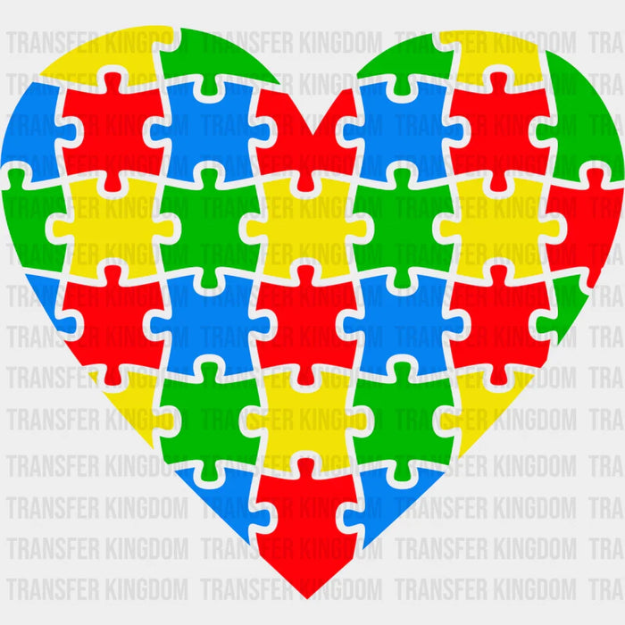 Autism Heart Design - DTF Heat Transfer