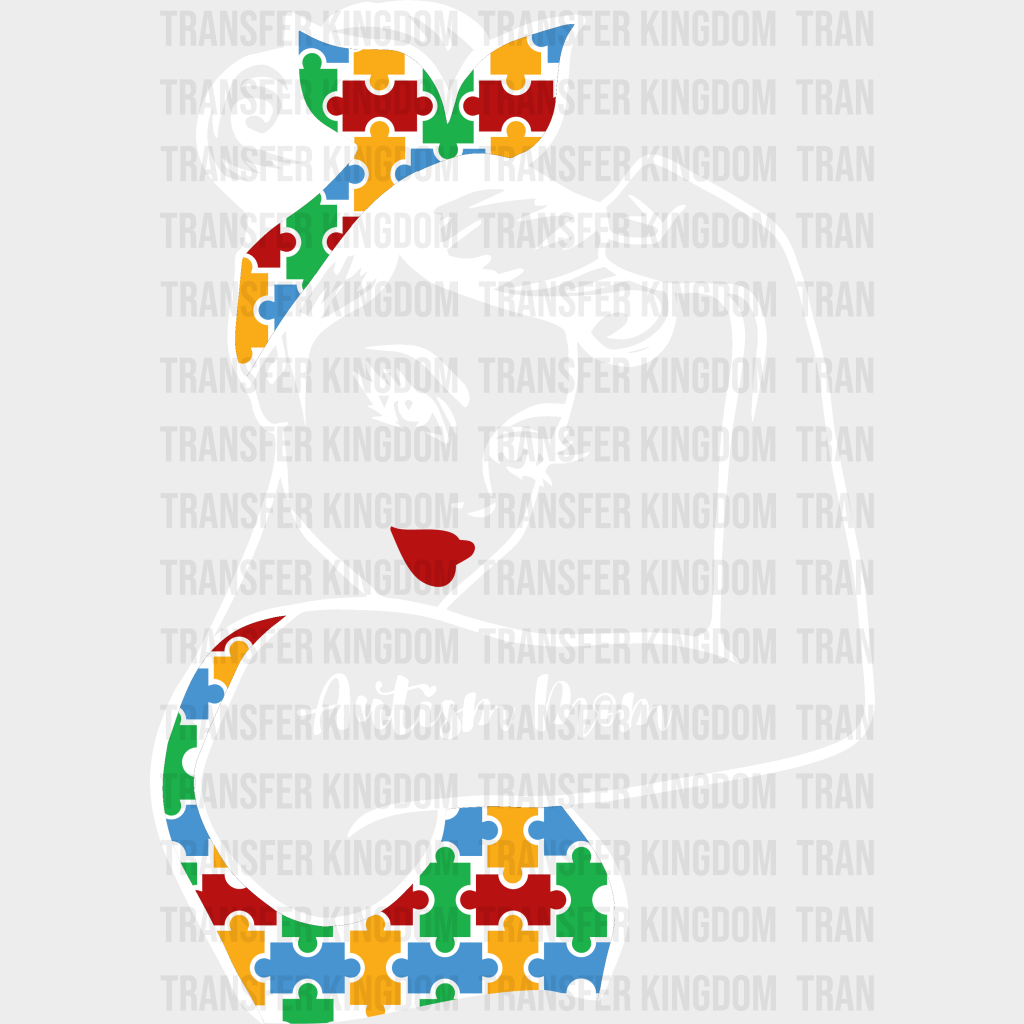 Autism Mom Autism Awareness Design - DTF heat transfer - Transfer Kingdom