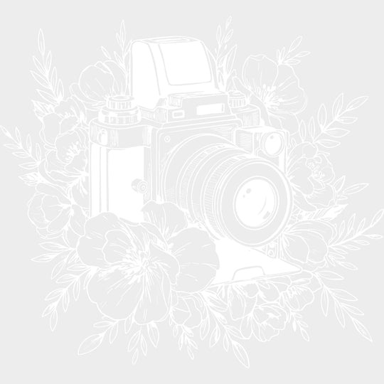 B&W Camera with Flowers - Photography DTF Transfers - Adult Unisex - S & M (10’’) / Light Color Design (See Imaging)