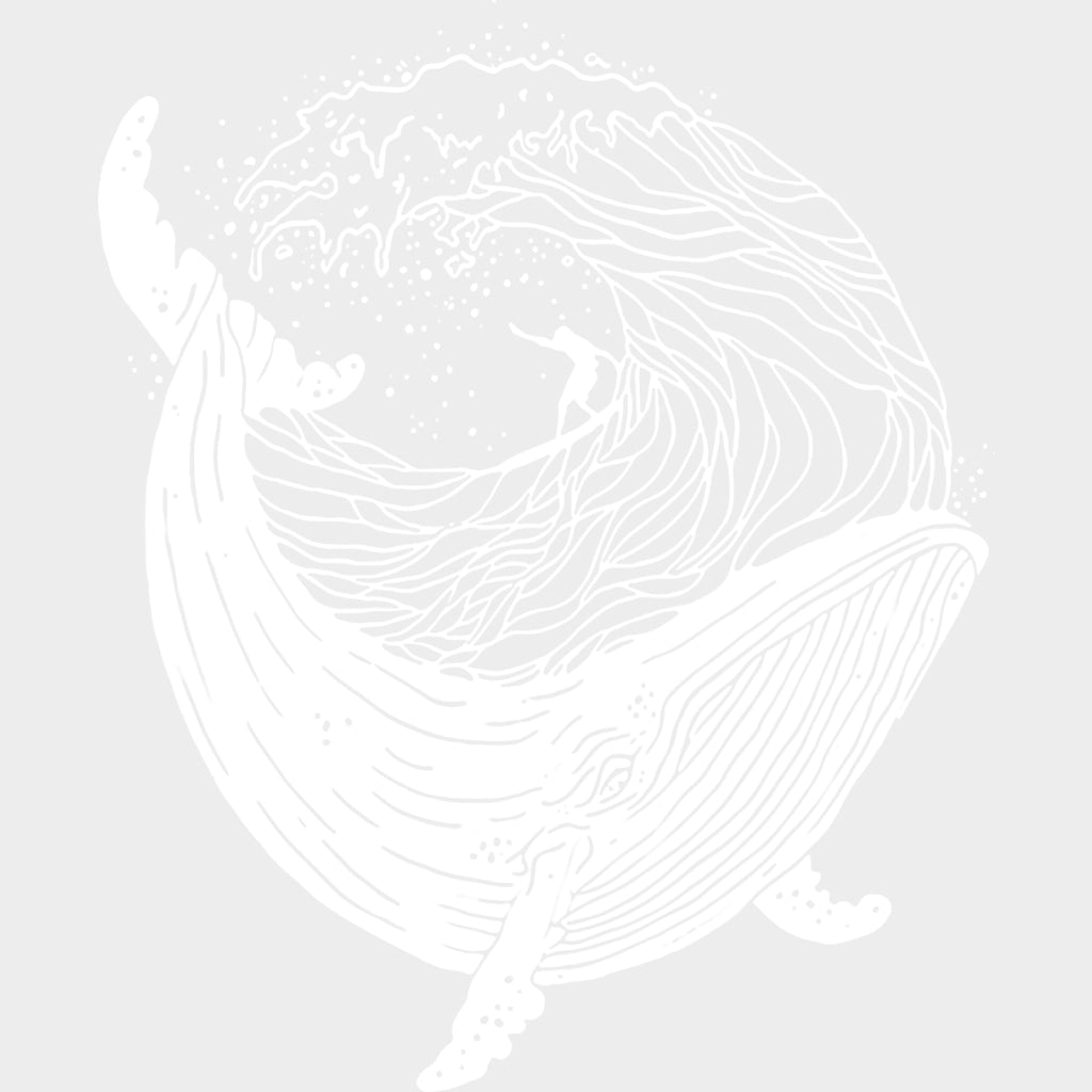 B&W Whale - Surfing DTF Transfers transfer-kingdom Light Color Design (See Imaging)