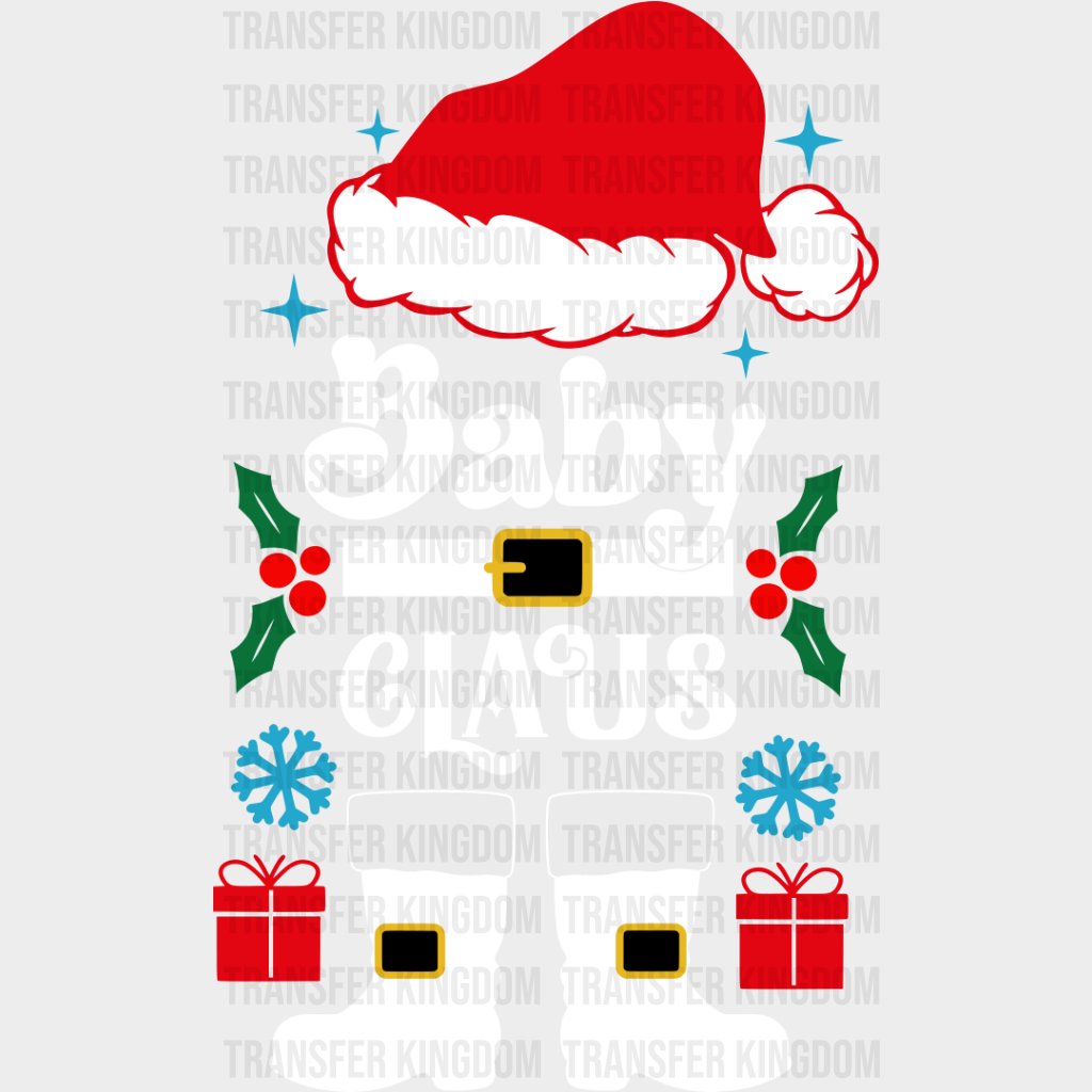 Baby Claus - Christmas Dtf Transfer Unisex S & M (10’’) / Light Color Design See Imaging