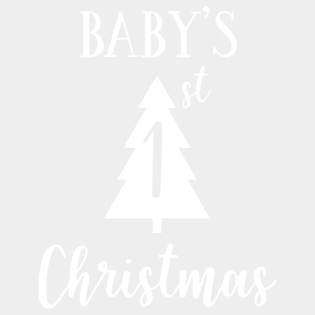 Babys 1St Christmas Tree Design - Dtf Heat Transfer