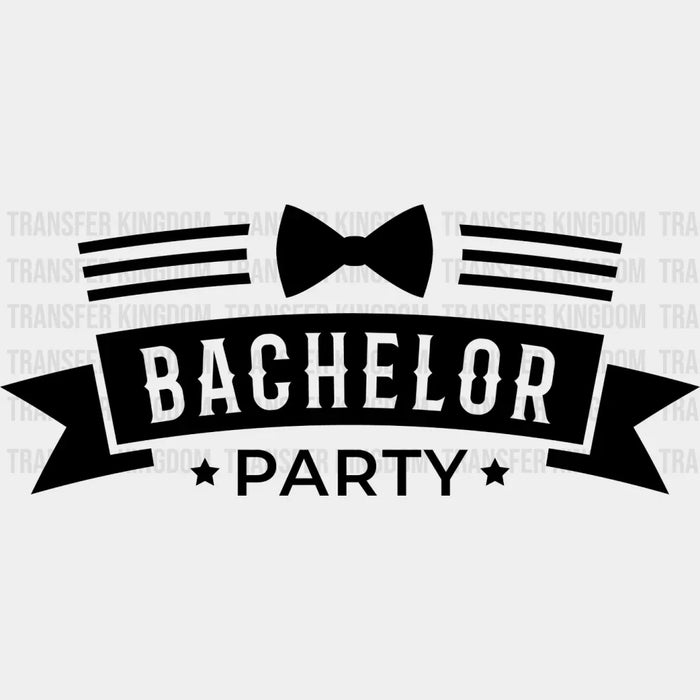 Bachelor Party Bowtie B&W - Bachelor DTF Transfer