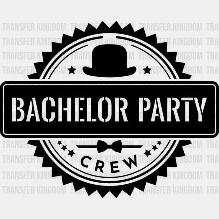 Bachelor Party Crew Hat B&W Design - Bachelor DTF Transfer