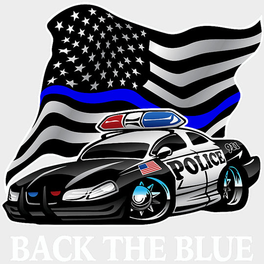 Back The Blue - Police DTF Transfers transfer-kingdom Light Color Design (See Imaging)
