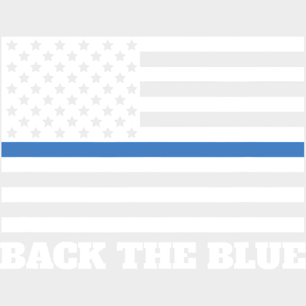 Back The Blue US Flag - Police DTF Transfers transfer-kingdom Light Color Design (See Imaging)