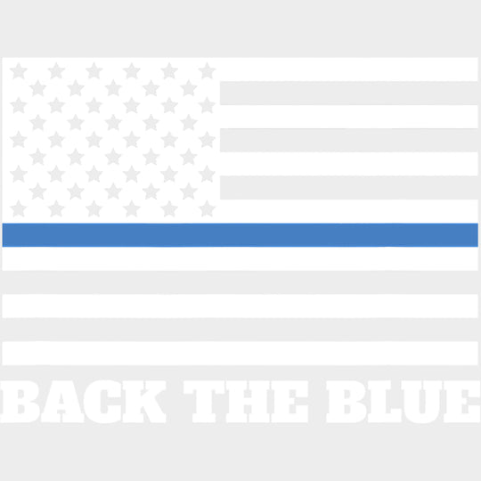 Back The Blue US Flag - Police DTF Transfers transfer-kingdom Light Color Design (See Imaging)