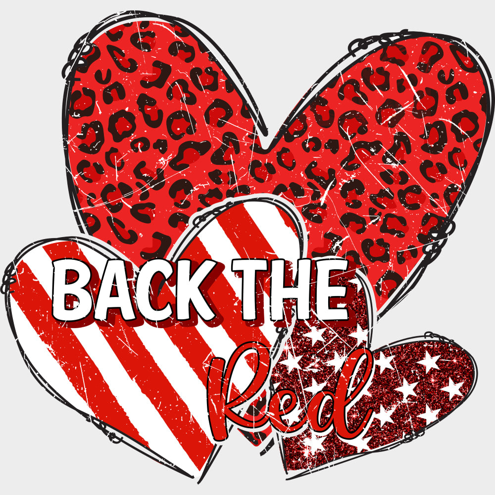 Back The Red - Fire Department DTF Transfers Adult Unisex - S & M (10’’) / Light Color Design (See Imaging)