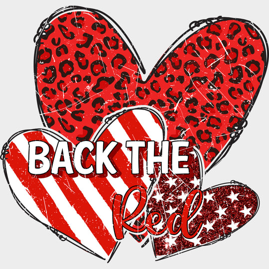 Back The Red - Fire Department DTF Transfers Adult Unisex - S & M (10’’) / Light Color Design (See Imaging)