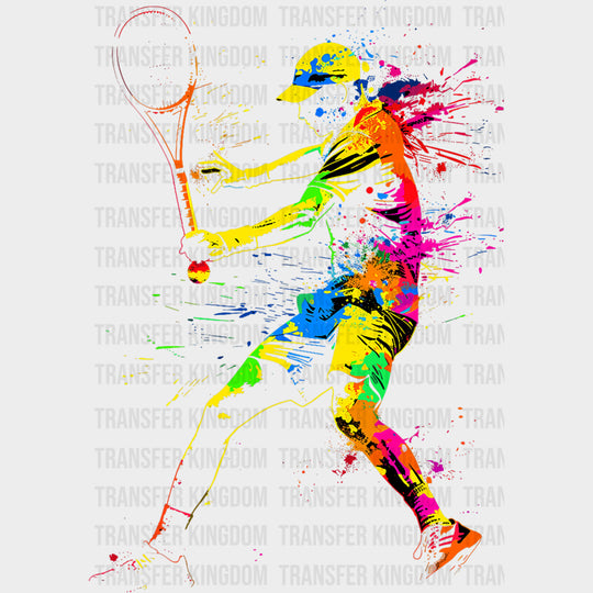 Backhand Colorful Design - Tennis DTF Transfers