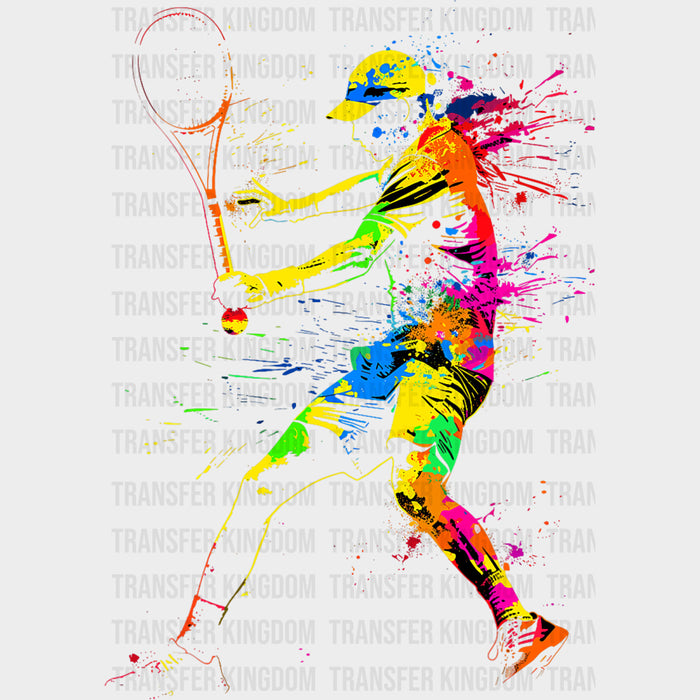 Backhand, Colorful Design - Tennis DTF Transfers