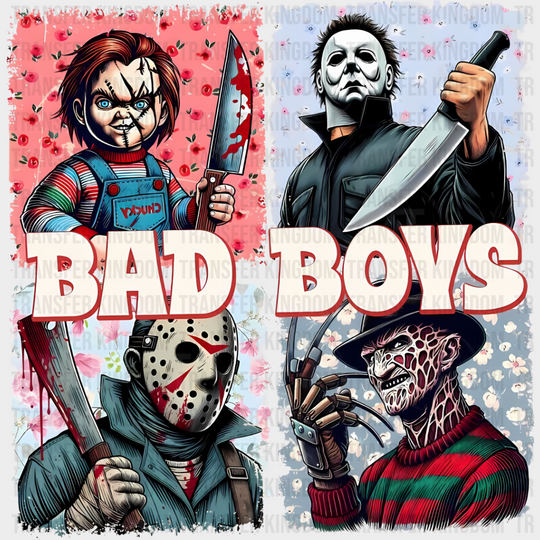 Bad Boys Horror Characters - Halloween Iron On Dtf Transfer