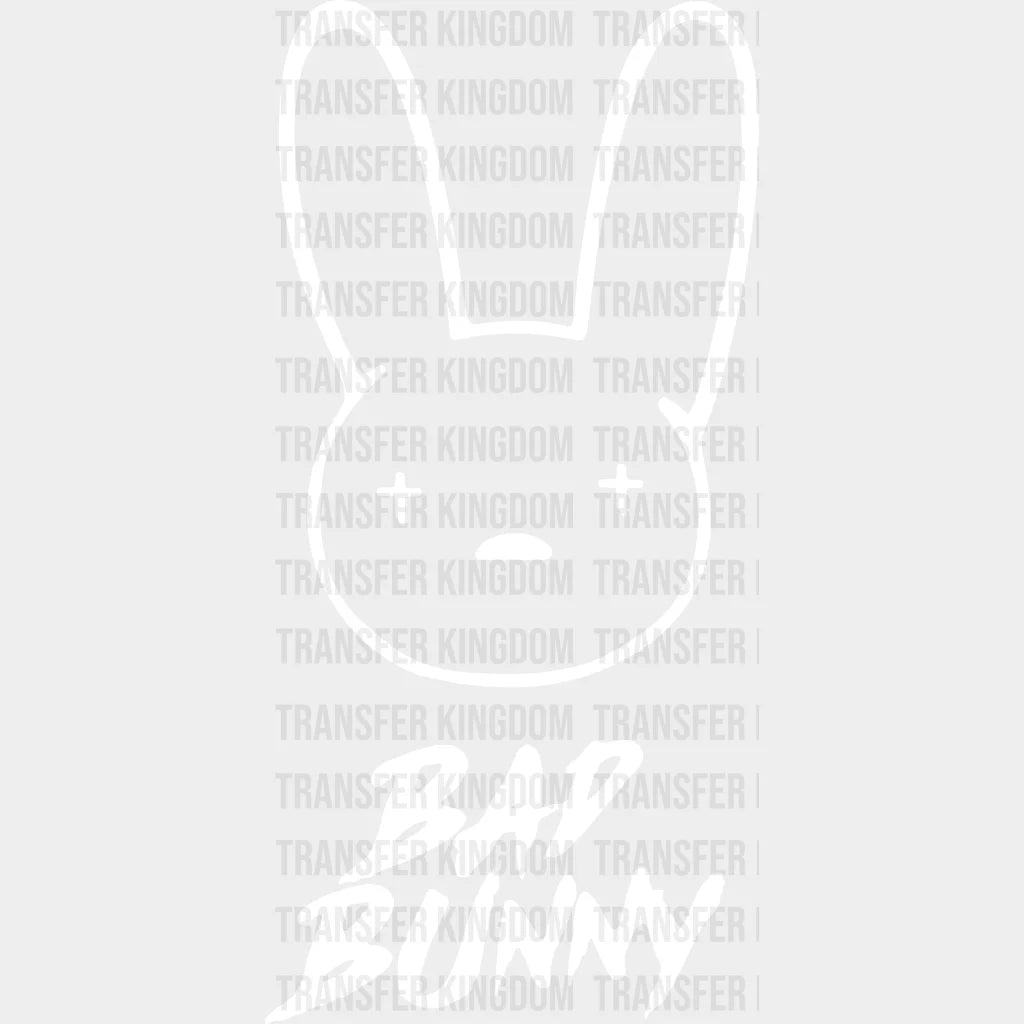 Bad Bunny Logo Design - Dtf Heat Transfer