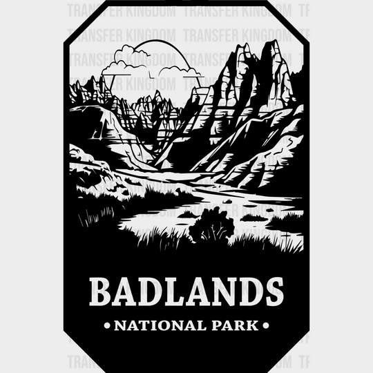 Badlands National Park Design - Parks Dtf Transfers Unisex S & M (10’) / Dark Color See Imaging